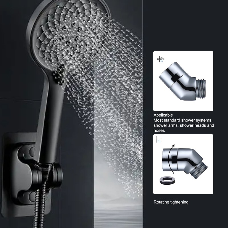 Handhold Shower Elbow Adapter 135 Degrees Shower Head Brass Elbow