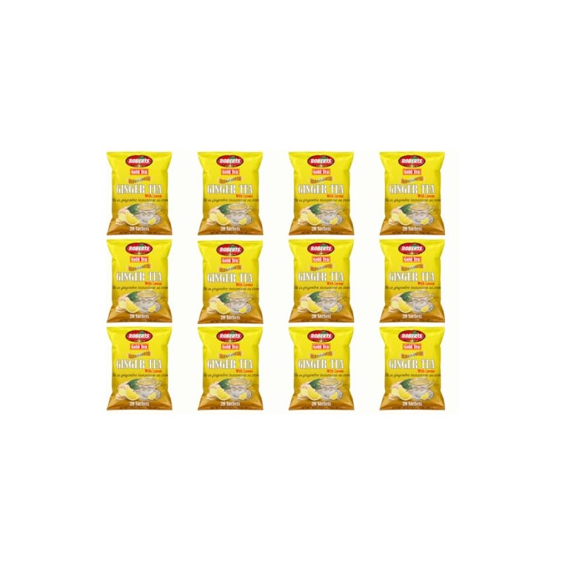 Roberts Gold Instant Ginger tea with Lemon 360g (20 Sachets)