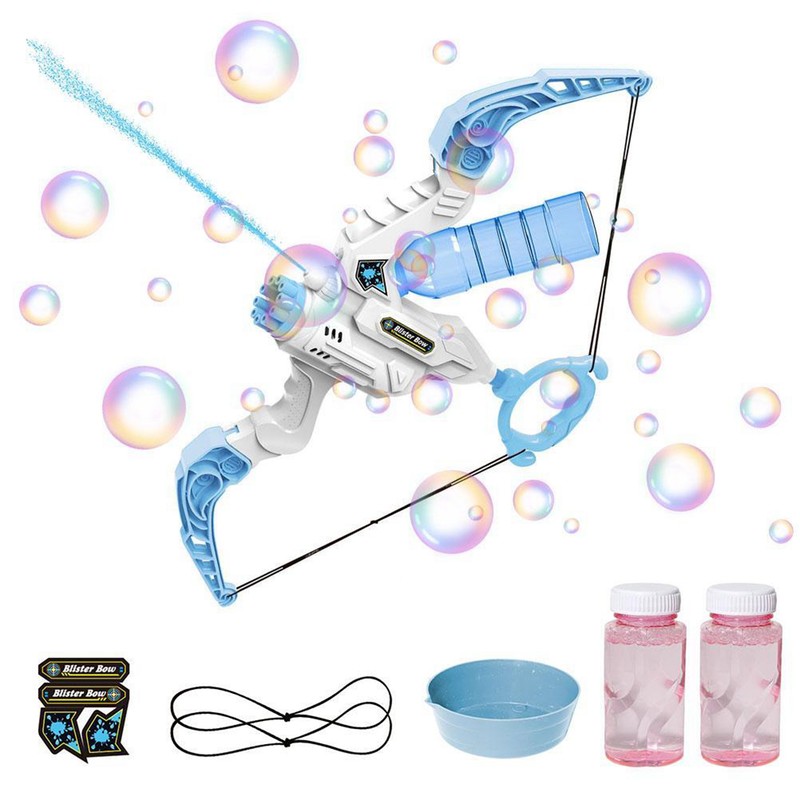 Kids Automatic Bubble Machine Bow and Arrow 2 in 1