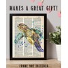 Upcycled Dictionary Art - Sea Turtle - 8.5x11 Unframed Dictionary