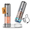 CIRCLE JOY Electric Salt and Pepper Grinder Set Stainless Steel