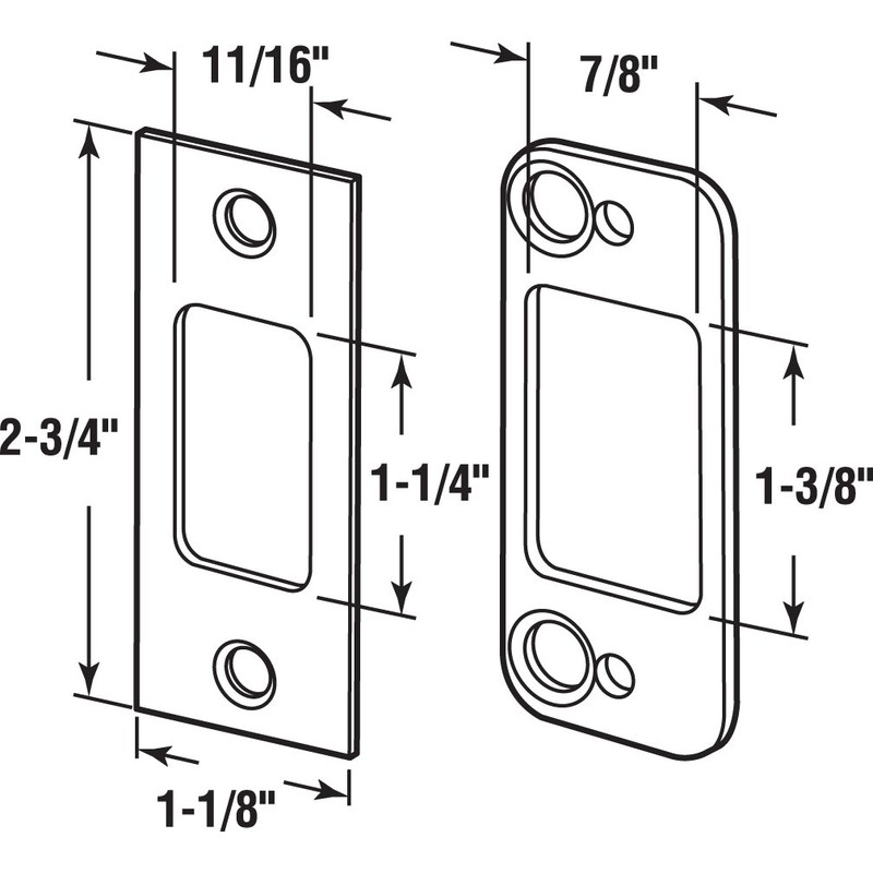 Prime-Line E 2482 11/16 x 1-1/4 In. Classic Bronze Finished