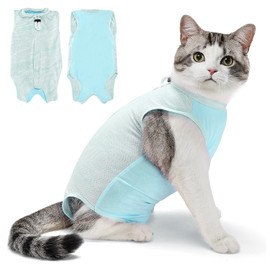SlowTon Cat Bodysuit After Surgery Recovery Suit Cat Jumper for Abdominal Wounds or Skin Diseases After Surgery, Cat Bodysuit for Cats Surgery, E-Collar Alternative for Cats Dogs