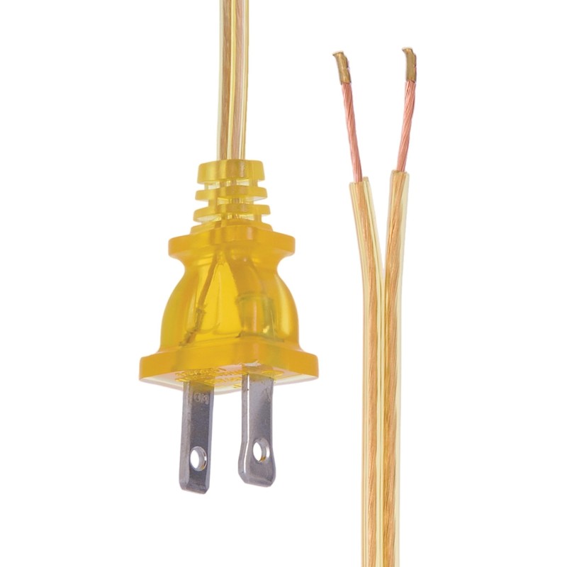 B&P Lamp® 8 Foot Clear Gold Cord Set with Inline