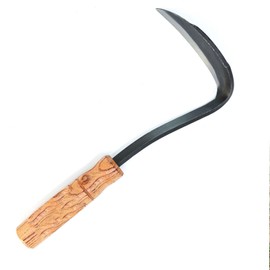 Elegital Kana Hoe 217 Japanese Garden Tool - Hand Hoe/Sickle is Perfect for Weeding and Cultivating. The Blade Edge is Very Sharp. (Beijing-022)
