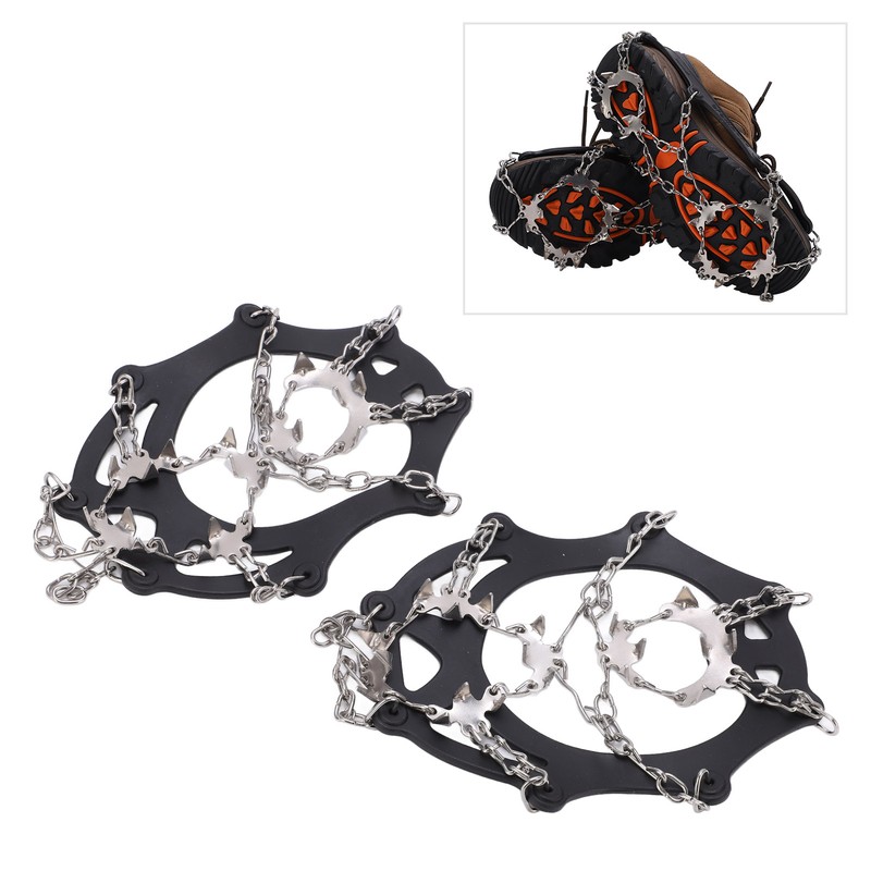 Ice Traction Cleats Shoe Crampons Snow Grips with 19 Spikes