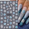 Christmas Nail Art Stickers 3D Self-Adhesive Winter Snowflake Nail Art