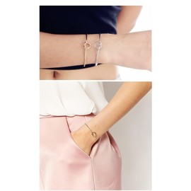 Women's Fashion Stainless Steel Knot Bracelet with Love Opening Titanium Steel Bracelet