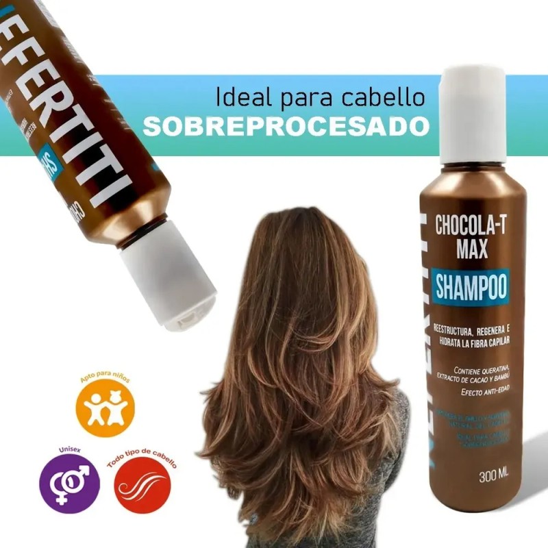 Shampoo Chocolat Max Nefertiti Regenera E Hidrata Tu Cabello