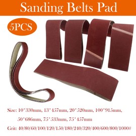 SUPERTOOL 100mm x 915mm Sanding Belts - Aluminium Oxide Power-Sander for Woodworking, Belt Sander, Metal Polishing (5Pcs, 240 Grits)