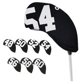 7PCS Golf Club Head Covers for Wedges, Anti-Scratch Golf Club Headcover Waterproof Golf Club Head Covers with Large Number Wedge Iron Protective Headcover (7 Pack)