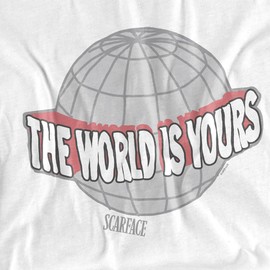 Popfunk Scarface The Tony Montana Unisex Adult T Shirt, White, 4X-Large