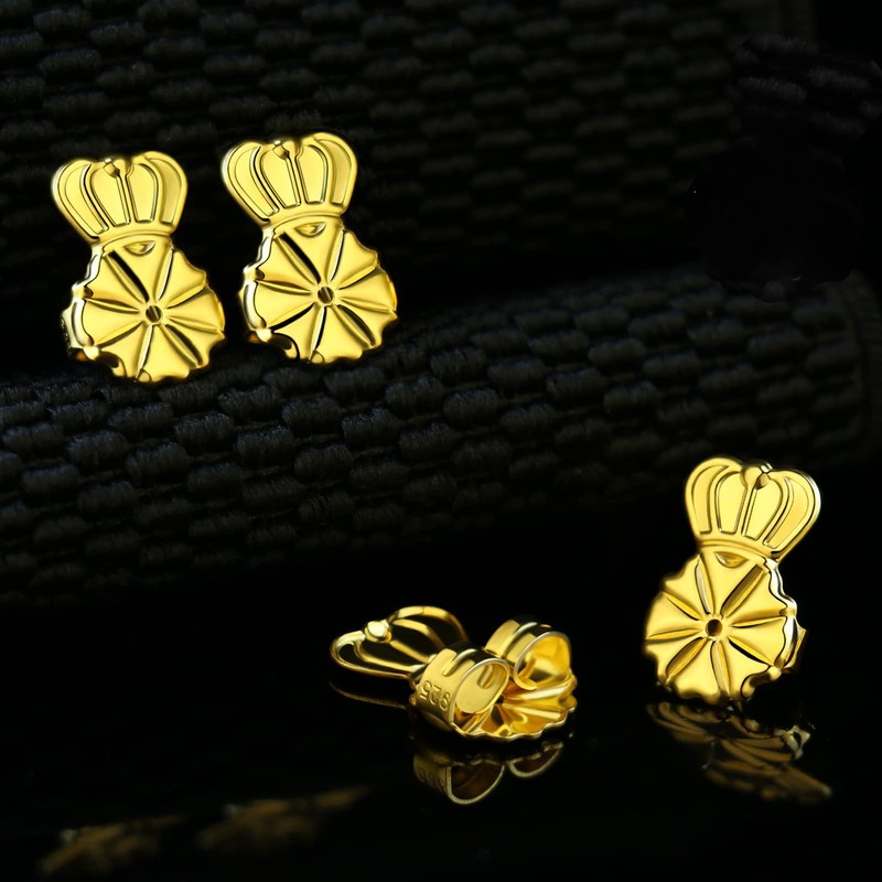 Earring Backs for Droopy Ears, KMEOSCH Earring Lifters Secure Push