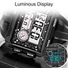 Men Rectangle Digital Sports Watch Night Light Rectangle Display Waterproof