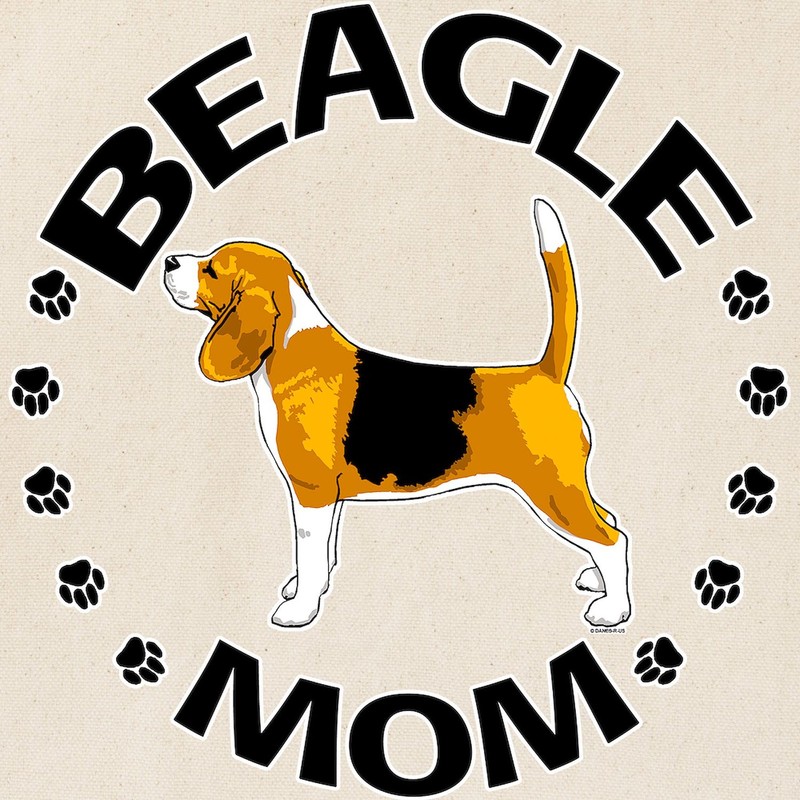 CafePress Beagle Mom Tote Bag Reusable Natural Beige Canvas Shopping