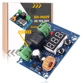 Seloky 2PCS Digital Low Voltage Disconnect Switch 12V-36V DC Over-Discharge Protector with Auto Cut Off Battery Protection Module for Solar RV Lithium Batteries