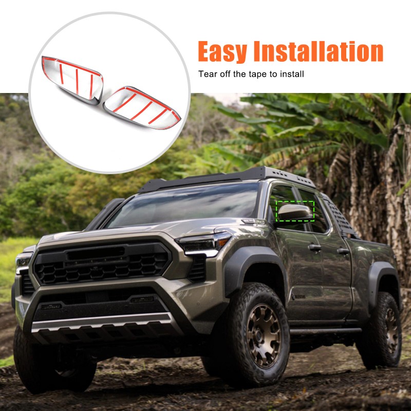 car-attention Carbon Fiber Style Rear View Mirror Outside Cover Cap