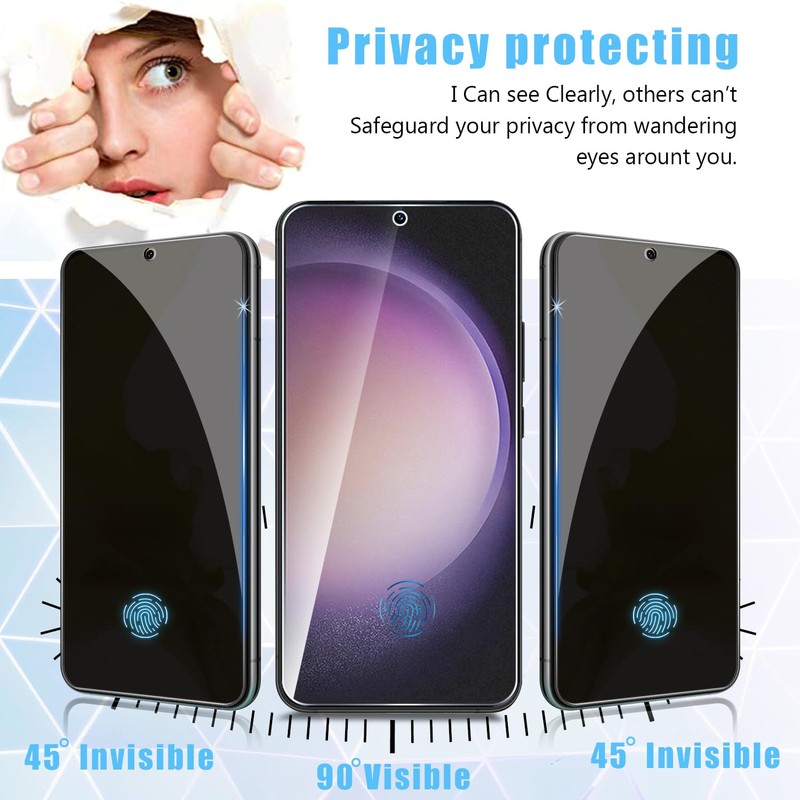Anbzsign [2+2 Pack for Galaxy S24 5G Privacy Screen Protector