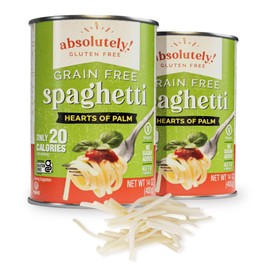 Absolutely Gluten Free Grain Fee Hearts of Palm Spaghetti 14oz (2 Pack) | Vegan, Keto Friendly, Low Calorie, Plant Based Pasta