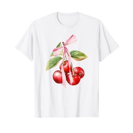 Coquette Bows with cherries Cute Coquette girl clothes T-Shirt