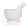 Creative Co-Op Marble Mortar and Pestle, White