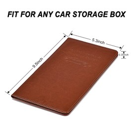 HERRIAT Car Registration and Insurance Card Holder,Glitter Leather Vehicle Glove Box Automobile Documents Paperwork Wallet Case Organizer for ID, Key Contact Information Cards,Men&Women