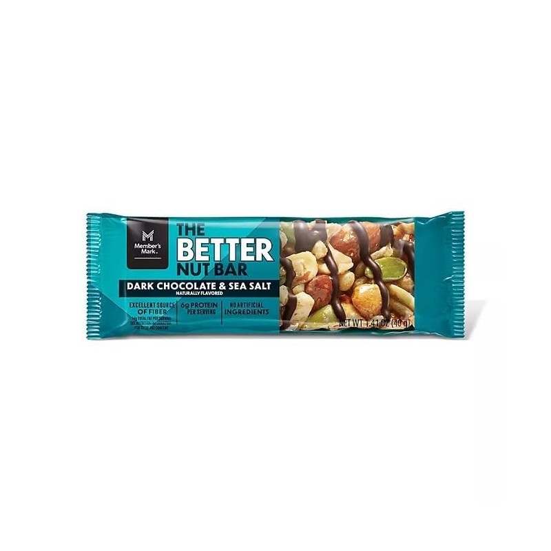 The Better Nut Bar, Dark Chocolate and Sea Salt, 24