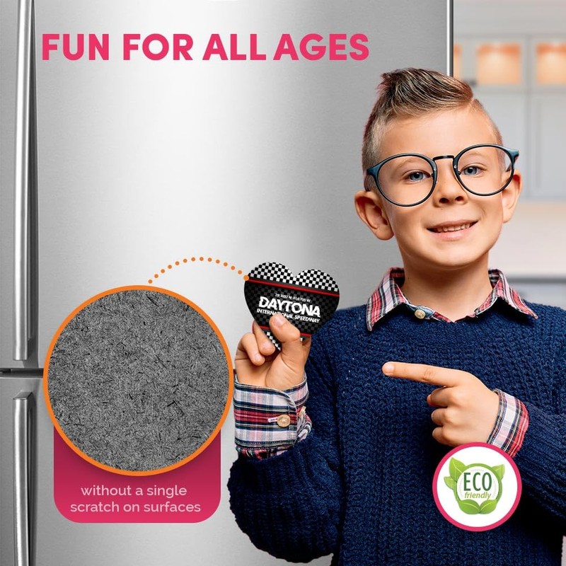 1x Heart MDF Magnet 6cm - Daytona International Speedway Racing