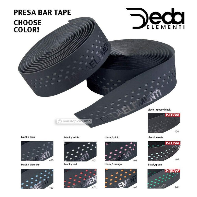 Deda Elementi Presa Handlebar Tape, Black/Green, One Size