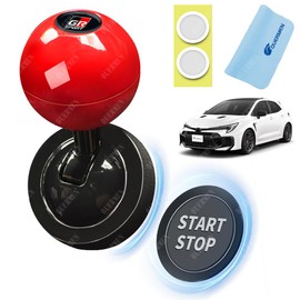 Car Engine Start Button Funny Car Push Start Lever Start Button Auto Ignition Button Cover Aftermarket Decoration Modification Accessories Unique Easy Install All Metal Material Red