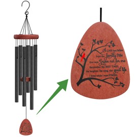 Cardinal Wind Chimes for Loss of Loved One Sympathy Gifts for Loss of Mother Father Daughter Brother Sister Son Dad Mom Husband Wife Best Friend Keepsake Outdoor Garden Yard Home A Limb Has Fallen