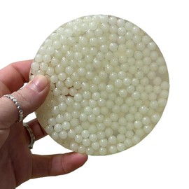 Reuseable Picky Pad GLOW IN THE DARK Fidget Toy with 300+ Beads, Biodegradable, Great Stress Relief for Fine Motor Skills and Anxiety Relief - Options: Clear Gel Base with Mold