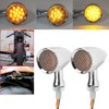 2Pcs Motorcycle Turn Signal Lamp Brake Light Vintage Grille Modification