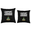 I Support Terrarium Gardeners Tropical Ecosystem Moss Plants Throw Pillow