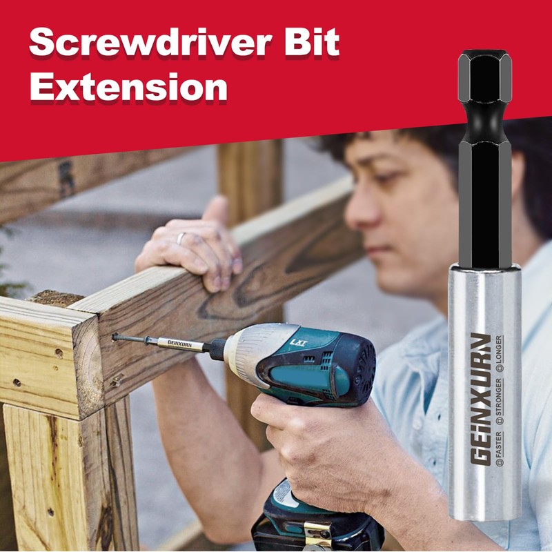 Geinxurn 12Pc 2.5 Inches Screwdriver Bit Holders, Cr-V Extension Socket