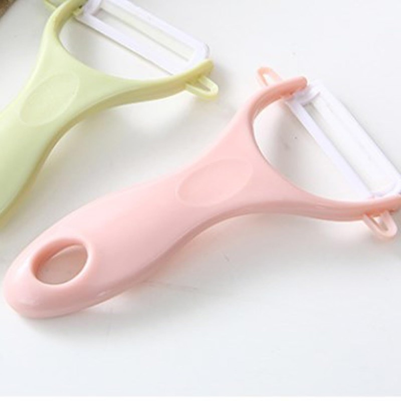 Kitchen Fruit Peeler, Ceramic Vegetable Peeler with Comfortable Grip for