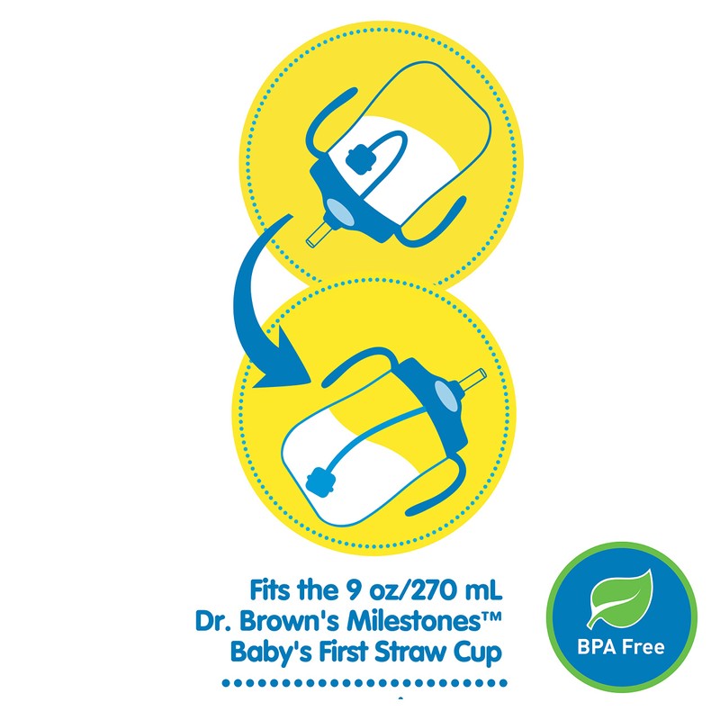 Dr. Brown's Baby's First Straw Cup Straw Replacement Kit with