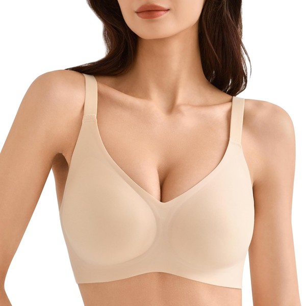 Yadalky Women's Seamless Wireless Bras, Comfortable Bralette Sports Bra No