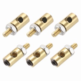 sourcing map Linkage Stoppers Connecting Servo Arm, Push Rod with Nut and Screw for RC Airplane, D4x2.5mm 6 Pcs