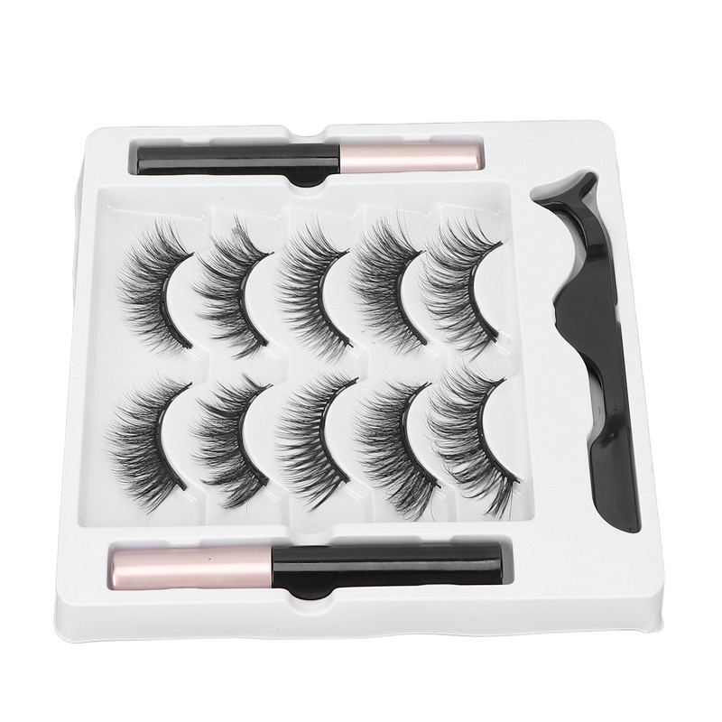 5 Pairs Magnetic Eyeliner Eyelash Kit Easy to Apply Natural