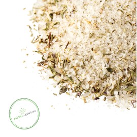 Zauber der Gewürze Rosemary Lemon Salt, Italian Salt Mix of Fine Fleur de Sel with Lemon & Rosemary, Delicious with Salads, Vegetables & Grilled Foods, 95 g in Resealable Aroma Tin