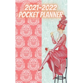 2021-2022 pocket planner: 2 Year Monthly Pocket Planner, Agenda,Organizer with 24 Months Spread View with habit tracker, vision board, goal checklist ... pocket planner monthly pink lady