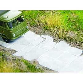 modellbahn-exklusiv Juweela 21242 - Concrete Slabs, Universal Panels, Half, 140 Pieces, TT Gauge, 1:120