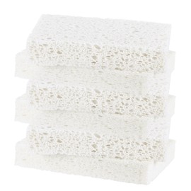 M METERXITY 6-Pack Kitchen Sponges, Condense Eco Cellulose Non-Scratch Scrub Heavy Sponge for Kitchen/Household/Bathroom, Clean Tough Messes Dish Scrubber [White]