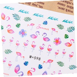 OHPHCALL 6pcs Cartoon Hawaiian Nail Art Stickers Fruit and Leaf Design Decals for Women and Girls Easy to Apply DIY Manicure Decoration for Parties and Holidays