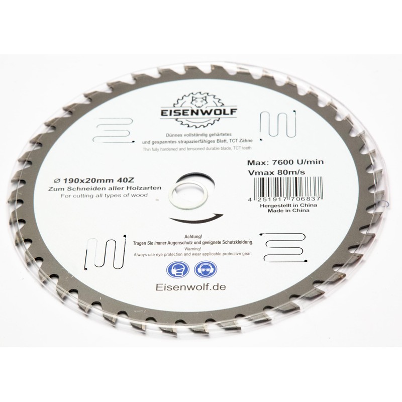 190 x 20 mm premium saw blade, circular saw blade