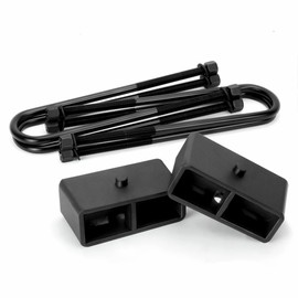 KSP 2" Rear Lift Kit for F250 F350, 2in Rear Lift Block for 2011+ F250 F350 Super Duty, 2pcs Lift Blocks with 4pcs Extended Square Leaf Spring Ubolts For Ford Pick up Trucks 2WD 2X2 4WD 4X4