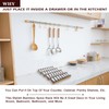 Angimio Bamboo Spice Rack Drawer Organizer - 8 Pieces Set-