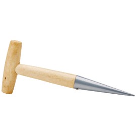 Xclou Dibber – Wooden Flower Bulb Planter for planting – – Plant helper with cross-bridge and steel tip - spiked dibber stick for the earth