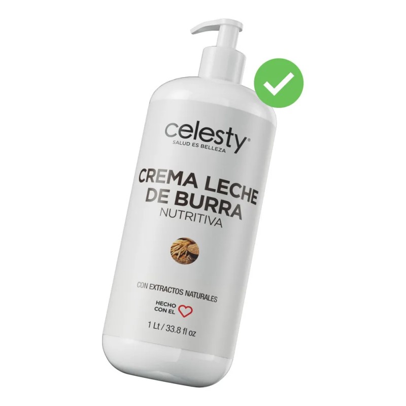 Crema Leche De Burra Hidratante 1lt Celesty® Envío Característico